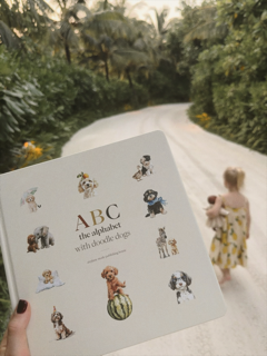 Detail of Doodle Dogs watercolor illustration